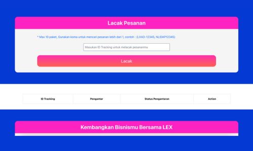 cara mengecek resi lex id