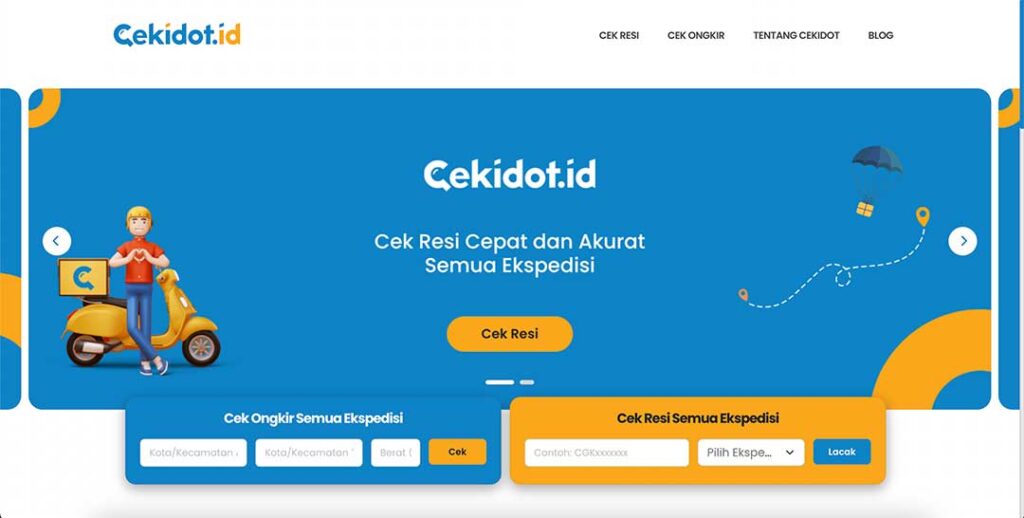 cara mengecek resi pengiriman